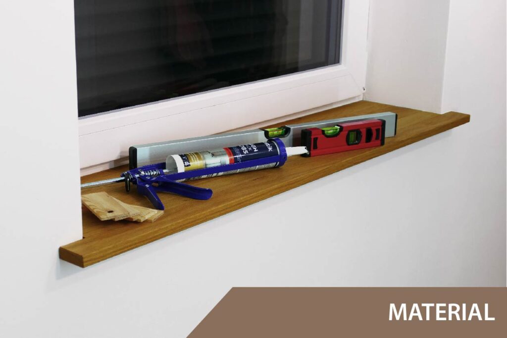 Benötigtes Material und Werkzeug für den Einbau von Fensterbänken